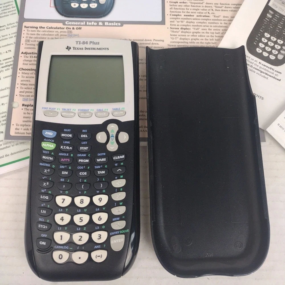 Texas Instruments TI-84 Plus Graphing Calculator w/ Slide Cover Tested Works